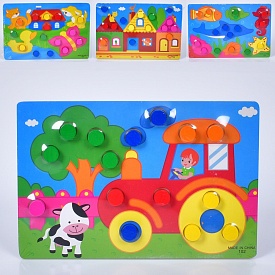 Дерев'яна іграшка Пазли MD 1501 15 дет., 4 види, кул., 22,5-15-1,5 см. - 1 - smarttoys.com.ua