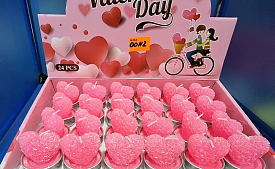 MT00112 свічка серце воскове рожеве* 100*24 - 1 - smarttoys.com.ua