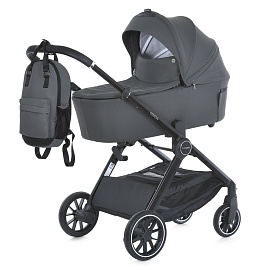 Візок дитячий 2в1 ME 1126 GENESIS Asphalt Gray люлька+прогул.,дощовик,моск.сітка,сумка,алюм.,сірий. - 1 - smarttoys.com.ua