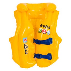 Жилет 46088 для плавання,надувний,3повітряні камери, 2застібки(регульовані), 3-6 років,кор. - 1 - smarttoys.com.ua