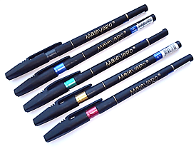 Ручка масляна BLACK ELEGANCE, 0,7 мм. синя MALEVARO/12/ - 1 - smarttoys.com.ua