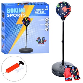 Боксерський набір MR 1254-2 груша, на стійці (121см.), мет., 2 перчатки, насос, кор., 39,5-51,5-13см - 1 - smarttoys.com.ua