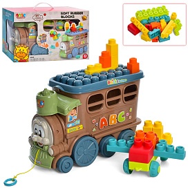 Конструктор 6060 потяг-каталка, м'які блоки, 22 дет., кор. 39,5-25,5-17,5 см. - 1 - smarttoys.com.ua