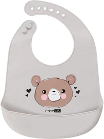 Слинявчик FreeON Тварини, сірий ведмедик - 1 - smarttoys.com.ua