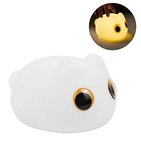 Нічник FG241105002L кошеня, сенсорний, акум., USB, силікон, світло-3 реж., кор., 11,5-8-11,5 см. - 1 - smarttoys.com.ua