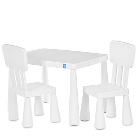 Столик M 6176-1 2 стільчика, кор., білий - 1 - smarttoys.com.ua