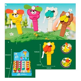 Вентилятор MK 5709 механічний, тварина, 24 шт. (4 види) в диспл., 22-14-25 см. - 1 - smarttoys.com.ua