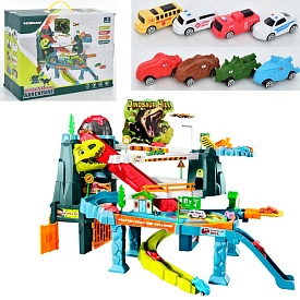 Трек 5505A машинка 8 шт., дорожні знаки, пара, динозавр-муз., світло, бат., кор., 42,5-33-17 см. - 1 - smarttoys.com.ua