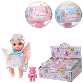 Пупс A258E ангел, куля, 24 шт. (4 види) в диспл., 40,5-31-19 см. - 1 - smarttoys.com.ua