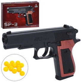 Пістолет SP-3 пластикові кулі, в кор-ці, 21-14,5-4см - 1 - smarttoys.com.ua
