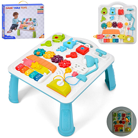 Центр розвиваючий N6017 столик,ігр.панель,бізіборд,піаніно,рух.дет.,муз.,світло,бат.,кор.,40-35,5-9 - 1 - smarttoys.com.ua
