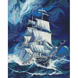 Набір з алмазною мозаїкою "Вітрильник у штормі" 40х50см - 1 - smarttoys.com.ua