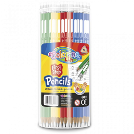 Олівці чорнографітні трикутні  60шт туба COLORINO - 1 - smarttoys.com.ua