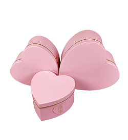 Подарункова коробка W5927 серце, колір червоне, 27x27x12cm/23.5x23x11cm/19x19x10cm 3шт. в наборі - 1 - smarttoys.com.ua