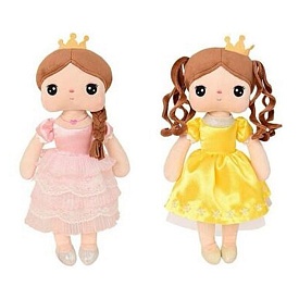 Лялька A1601A-B принцеса, м'яконабивна, петелька, 2 види, кул., 13-38-8 см. - 1 - smarttoys.com.ua