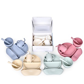 Набір силіконового посуду ME 1172-1 Mix 5 предметів в коробці, 5 кольорів, кор., 25-20-11 см. - 1 - smarttoys.com.ua