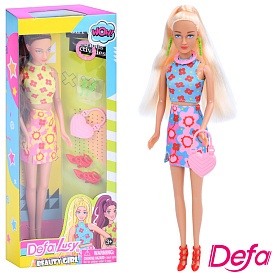 Лялька DEFA 8511 сумка, взуття, прикраси, 2 види, кор., 13-31,5-5 см. - 1 - smarttoys.com.ua