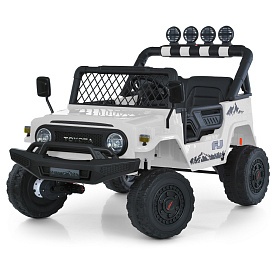 Джип 2566AEBLR-1(24V) 2,4G, 4мотори35W, 1акум.24V7AH, колесаEVA, шкіра, MP3,USB,BT,муз.,світло,білий - 1 - smarttoys.com.ua