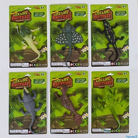 Тварини антистрес W 6328-67 / 180 (144/2) Рептилії, 6 видів, на аркуші - 1 - smarttoys.com.ua