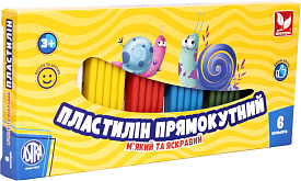 Пластилін прямокутний 6 кольорів - 1 - smarttoys.com.ua