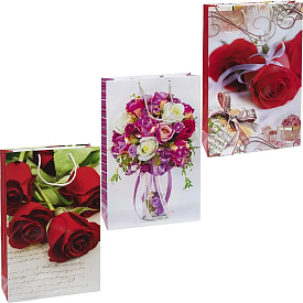 Подарунковий пакет ГІГАНТ "Квіти" 45х30х12 см (1 штука) - 1 - smarttoys.com.ua