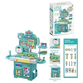 Набір лікаря 922-217 стіл, окуляри, медичні інструменти, 28 пр., кор., 44,5-33-9 см. - 1 - smarttoys.com.ua