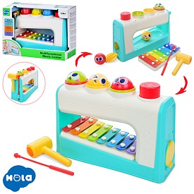 Гра HE792700 стукачка-кульки,молоток,ксилофон,8 тонів, паличка, кор.,31,5-23-13 см - 1 - smarttoys.com.ua