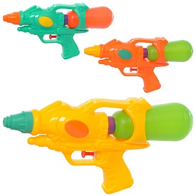 Водяний пістолет MR 0583 розмір маленький, 3 кольори, кул., 18-25-5см. - 1 - smarttoys.com.ua