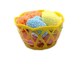 Яйця пасхальні в кошику 10 шт пінопласт (Ціна за уп.) 7514 - 1 - smarttoys.com.ua