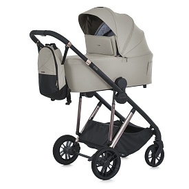 Візок універсальний 2в1 ME 1190 COIL Cloud Beige люлька+прогул. блок, рюкзак, дощовик, мос.сітка,беж - 1 - smarttoys.com.ua