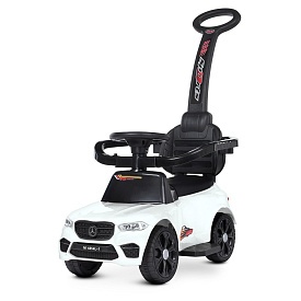 Каталка-толокар M 4854L-1 батьків. ручка, MP3, USB, муз., світло, шкіра, білий - 1 - smarttoys.com.ua