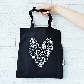 Екосумка з діагоналі "Серце" - 1 - smarttoys.com.ua