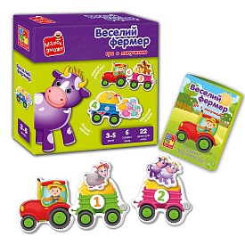 Гра розвиваюча Vladi Toys з липучками. "Веселий фермер". VT2100-13 - 1 - smarttoys.com.ua