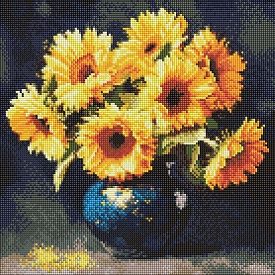 Набір з алмазною мозаїкою "Соняшник в темряві" 40х40см - 1 - smarttoys.com.ua