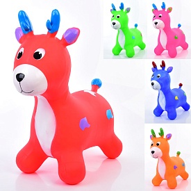 Стрибуни-тварини MS 3259 олень, ПВХ, 1250-1300г., 5кольорів, кул., 30-25-9см. - 1 - smarttoys.com.ua
