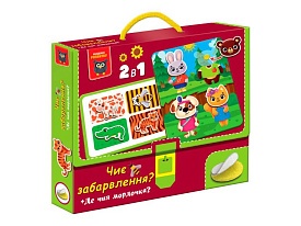 Гра розвиваюча Vladi Toys з липучками. Чиє забарвлення? Де чия мордочка? VT1310-06 (укр) - 1 - smarttoys.com.ua