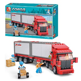 Конструктор SLUBAN M38-B0338 "Місто": трейлер, фігурки 3шт., 345дет.  - 1 - smarttoys.com.ua