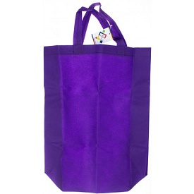 Сумка зі складним боком фіолетова (спанбонд) 35х45 см - 1 - smarttoys.com.ua