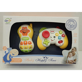 Набір ігровий QF366-057 телефон, пульт-брязкальце, муз., світло, бат., кор., 32-20-7см. - 1 - smarttoys.com.ua