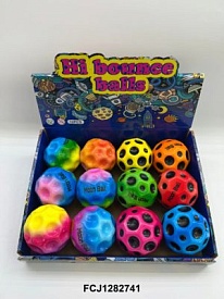 М'яч QX830-45 ПУ, 12 шт. (мікс кольорів) у диспл., 27-20,5-7 см. - 1 - smarttoys.com.ua