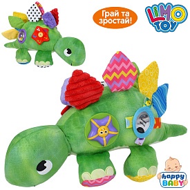 Підвіска м'яка HB 0120 A динозавр,сенсорна гра/такт.гра,рухл.деталі,шуршить.брязк.тріскачка.плюш.пак - 1 - smarttoys.com.ua