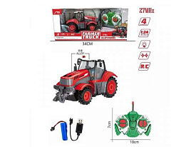 Трактор HJ8011 радіокер., акум., 1:24, гум. колеса, USB, світло, кор., 34-15-12 см. - 1 - smarttoys.com.ua
