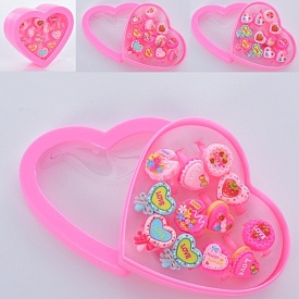 Каблучка 23010 серце, мікс видів, 12 шт., пенал, 9,5-8,5-3 см. - 1 - smarttoys.com.ua