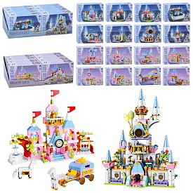Конструктор BB060E-BB064E рожева серія,замок принцеси,кор.,8в1,2 види диспл-в,8шт.в диспл. - 1 - smarttoys.com.ua