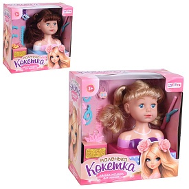 Лялька голова для зачісок LK1716A-D підставка з шухлядкою, прикраси.заколки, сережки.плойка.греб. - 1 - smarttoys.com.ua