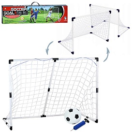 Футбольні ворота MR 1383 2в1, сітки 3 шт., м'яч, насос, кор., 89,5-21-6,5 см. - 1 - smarttoys.com.ua