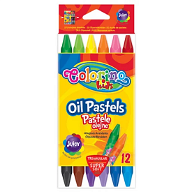 Олівці пастельні масляні 12 кол., в пласт.контейнері COLORINO - 1 - smarttoys.com.ua