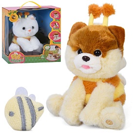 М'яка іграшка 933-179-80E в23-20-17см, муз.,звук,повтор,танцює/рух., реагує на бджілку, (собака,кіт) - 1 - smarttoys.com.ua