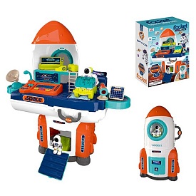Набір з фігурками 008-501 2в1, стіл/косм. база,ракета,транспорт,фігурки,муз.,світло,бат.,43-30-15см. - 1 - smarttoys.com.ua