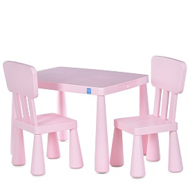 Столик M 6176-8 2 стільчика, кор., рожевий - 1 - smarttoys.com.ua